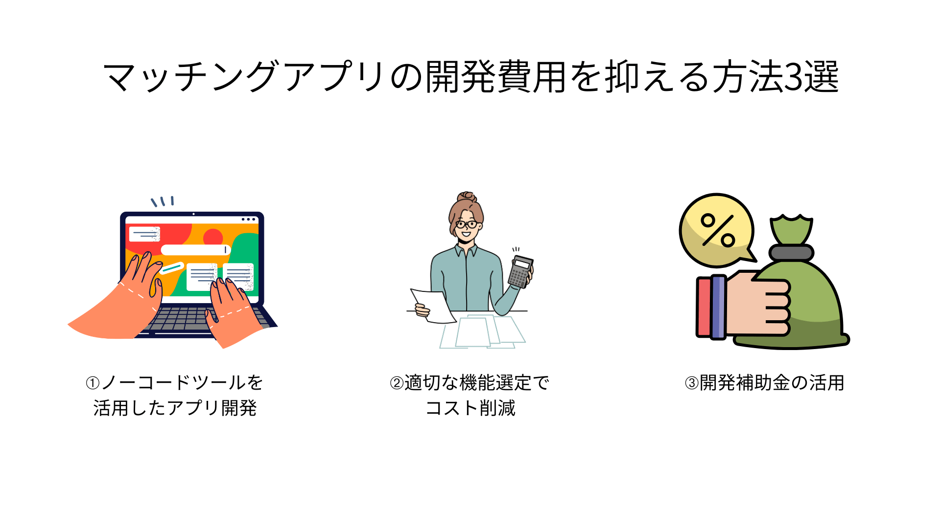 マッチングアプリの開発費用を抑える方法3選